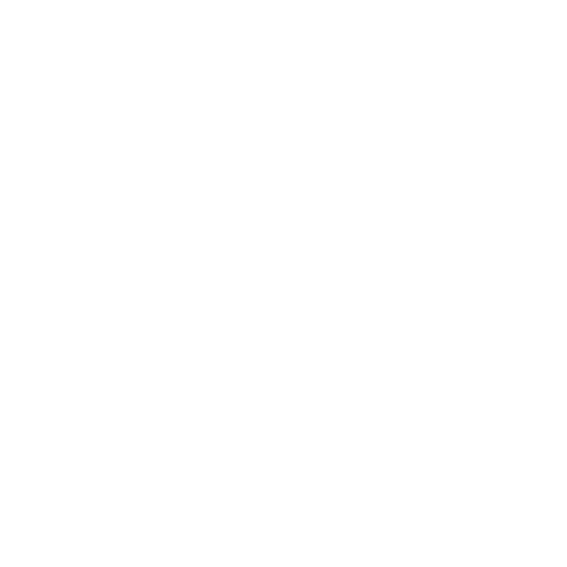 A white paw print on a green background